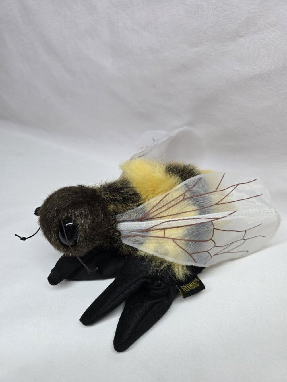 Folkmanis Honey Bee Hand Puppet Pretend Play Plush Stuffed Animal Toy Bug Wings